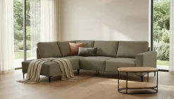 OTTO home Ecksofa »Tournon, L-Form, Breite 256 cm, Webstoff, Chenille« Designsofa im nordischen Stil, Wellenunterfederung, Metallfüße
