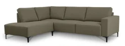 OTTO home Ecksofa »Tournon, L-Form, Breite 256 cm, Webstoff, Chenille« Designsofa im nordischen Stil, Wellenunterfederung, Metallfüße