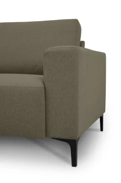 OTTO home Ecksofa »Tournon, L-Form, Breite 256 cm, Webstoff, Chenille« Designsofa im nordischen Stil, Wellenunterfederung, Metallfüße