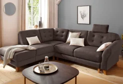 OTTO home Ecksofa »Trondheim L-Form, B: 260 cm, Federkern, Komfortsitz« optional Schlaffunktion und Stauraum, Eckcouch frei stellbar