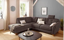 OTTO home Ecksofa »Trondheim L-Form, B: 260 cm, Federkern, Komfortsitz« optional Schlaffunktion und Stauraum, Eckcouch frei stellbar