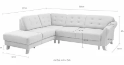 OTTO home Ecksofa »Trondheim L-Form, B: 260 cm, Federkern, Komfortsitz« optional Schlaffunktion und Stauraum, Eckcouch frei stellbar