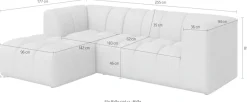 OTTO home Ecksofa »TUURE L-Form, Verlässliche Qualität, moderne Steppung, Breite 255cm« Bubble Optik, moderne Steppung, hoher Sitzkomfort, Wellenunterfederung