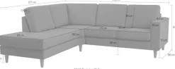 OTTO home Ecksofa »Tvinno« im skandinavischen Stil, L-Form, mit Massivholzfüßen, Breite 230 cm