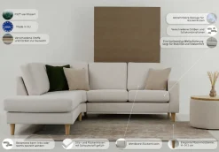 OTTO home Ecksofa »Tvinno« im skandinavischen Stil, L-Form, mit Massivholzfüßen, Breite 230 cm