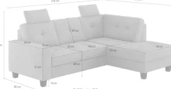 OTTO home Ecksofa »Varese« wahlweise mit Schlaffunktion und Bettkasten