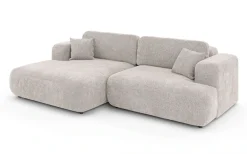 OTTO home Ecksofa »VEEVIA L-Form, Schlafsofa, Verlässliche Qualität, Breite 256cm« mit Bettkasten, belastbar bis 480kg, inklusive Rücken- und Zierkissen