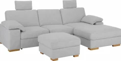 OTTO home Ecksofa »Ventura L-Form« wahlweise mit Schlaffunktion und Schlaffunktion/Bettkasten