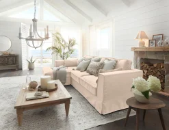 OTTO home Ecksofa »Vintage L-Form« 3-Sitzer Polsterecke im Landhausstil, mit abnehmbarer Husse