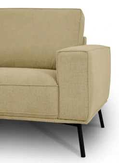 OTTO home Ecksofa »Vosby« 260 cm, Chenille,mit dekorativer Kedernaht, Wellenunterfederung