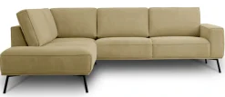 OTTO home Ecksofa »Vosby« 260 cm, Chenille,mit dekorativer Kedernaht, Wellenunterfederung