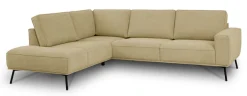 OTTO home Ecksofa »Vosby« 260 cm, Chenille,mit dekorativer Kedernaht, Wellenunterfederung