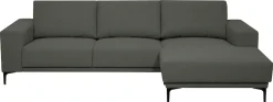 OTTO home Ecksofa »Xander, L-Form« Breite 280 cm, Soft-Touch Chenille, schwarze Metallfüße
