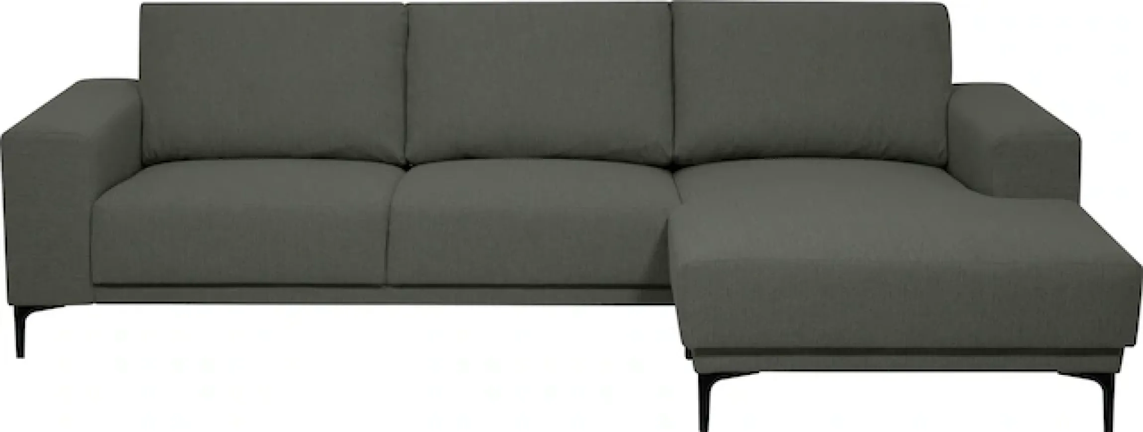 OTTO home Ecksofa »Xander, L-Form« Breite 280 cm, Soft-Touch Chenille, schwarze Metallfüße