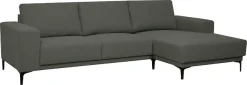 OTTO home Ecksofa »Xander, L-Form« Breite 280 cm, Soft-Touch Chenille, schwarze Metallfüße