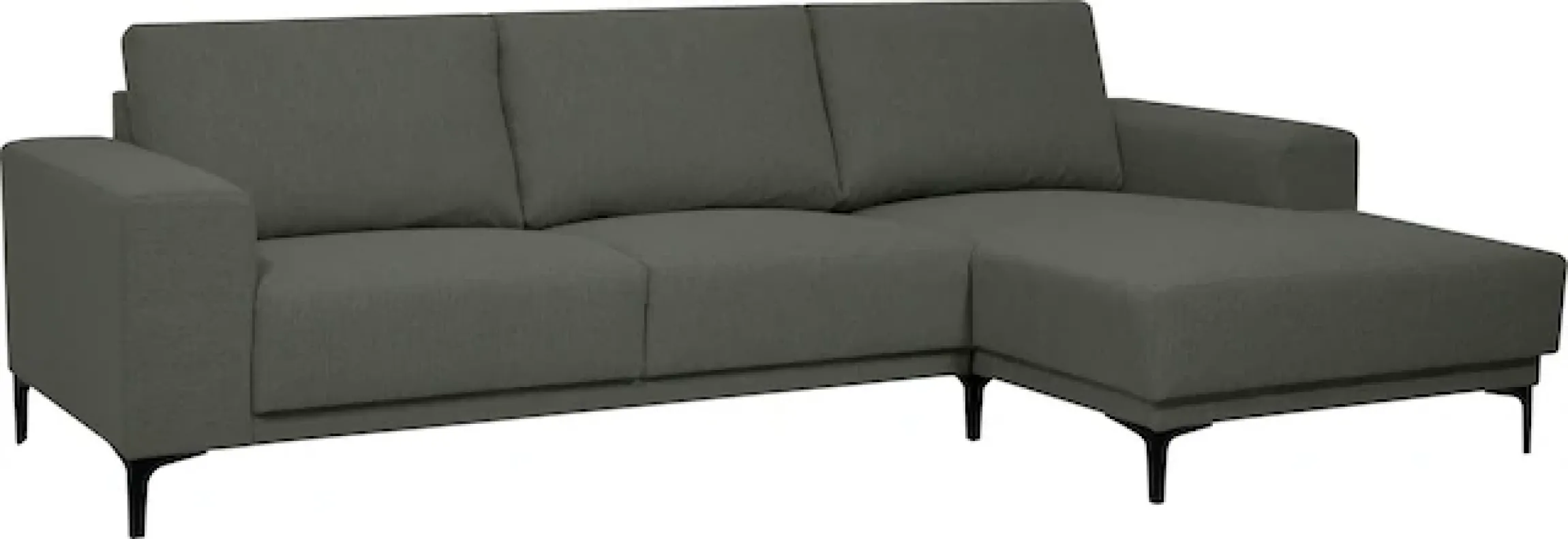OTTO home Ecksofa »Xander, L-Form« Breite 280 cm, Soft-Touch Chenille, schwarze Metallfüße