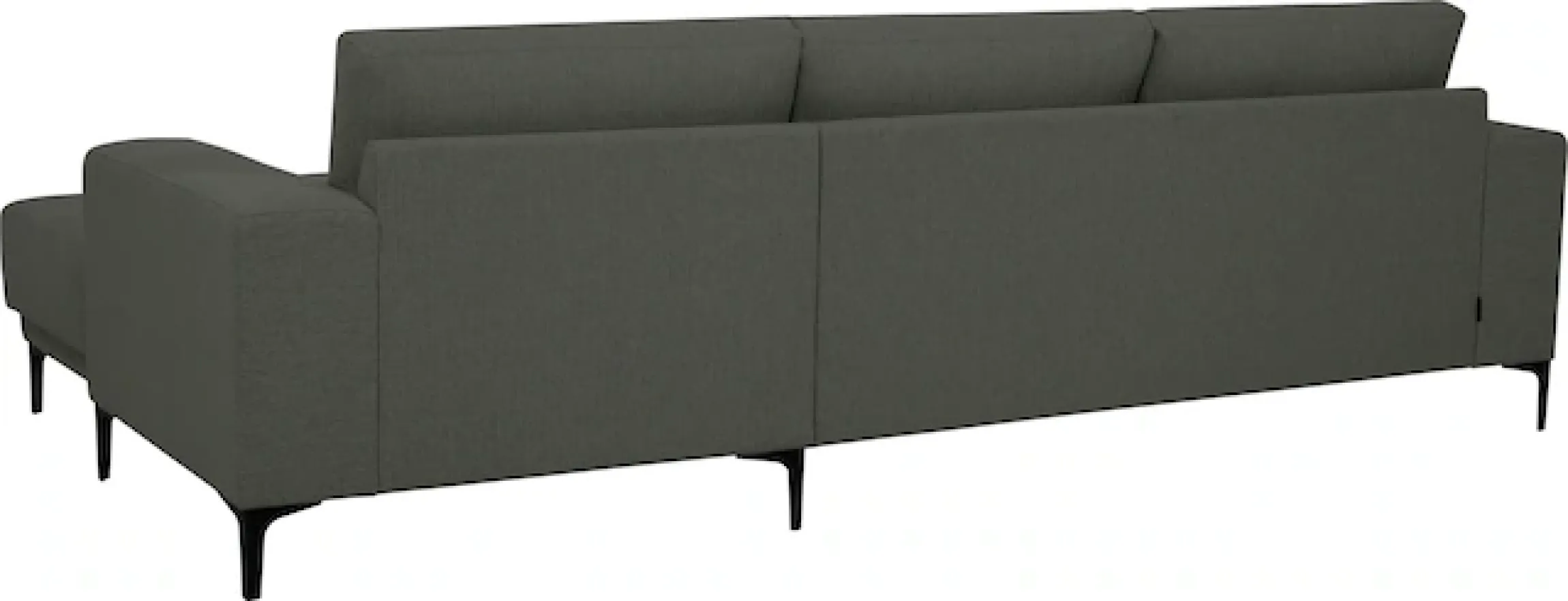 OTTO home Ecksofa »Xander, L-Form« Breite 280 cm, Soft-Touch Chenille, schwarze Metallfüße