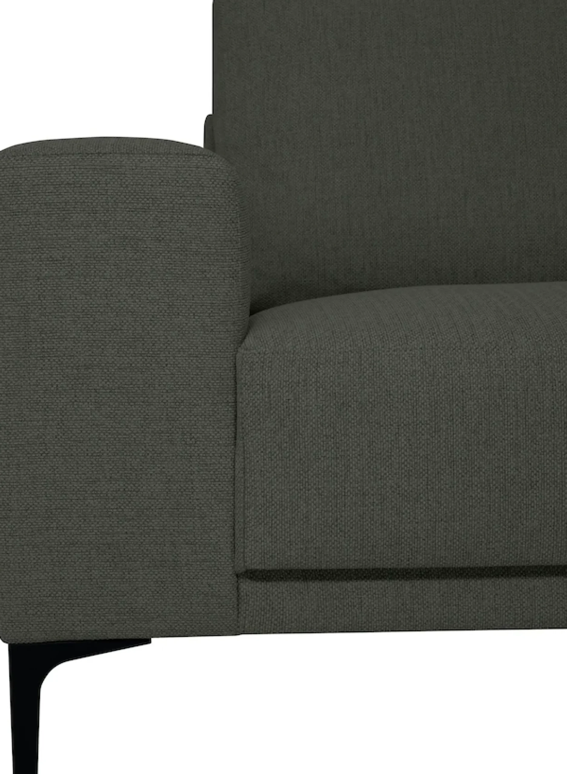 OTTO home Ecksofa »Xander, L-Form« Breite 280 cm, Soft-Touch Chenille, schwarze Metallfüße