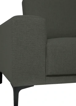 OTTO home Ecksofa »Xander, L-Form« Breite 280 cm, Soft-Touch Chenille, schwarze Metallfüße