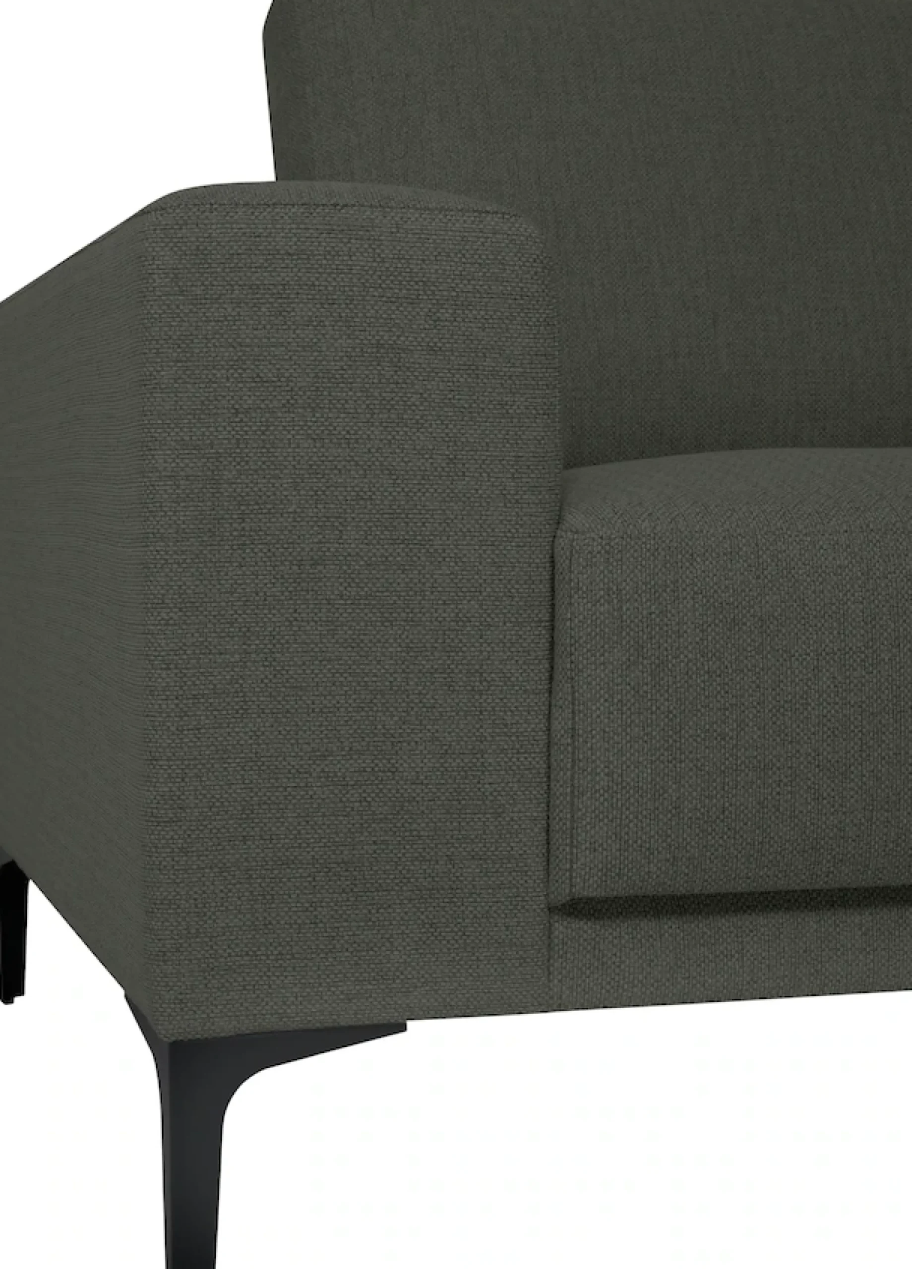 OTTO home Ecksofa »Xander, L-Form« Breite 280 cm, Soft-Touch Chenille, schwarze Metallfüße