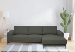 OTTO home Ecksofa »Xander, L-Form« Breite 280 cm, Soft-Touch Chenille, schwarze Metallfüße