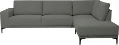 OTTO home Ecksofa »Xander, L-Form« Breite 289 cm, Webstoff, Soft-Touch Chenille, schwarze Metallfüße