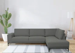 OTTO home Ecksofa »Xander, L-Form« Breite 289 cm, Webstoff, Soft-Touch Chenille, schwarze Metallfüße