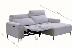 OTTO home Ecksofa »YELLIA L-Form,227cm - elektrische Relaxfunktion« USB A/C, HR-Schaumstoff im Sitz, Webstoff