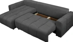 OTTO home Ecksofa »YLVAA L-Form, 241 cm - OTTO. Verlässliche Qualität.« Schlaffunktion (132/200), Bettkasten, Feinstruktur-Bezug