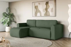 OTTO home Ecksofa »Zacharia wahlweise Schlafsofa mit Bettkasten, B/T/H 250/166/86 cm« L-Form mit Wellenunterfederung, Recamiere beidseitig montierbar