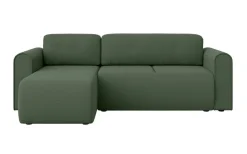 OTTO home Ecksofa »Zacharia wahlweise Schlafsofa mit Bettkasten, B/T/H 250/166/86 cm« L-Form mit Wellenunterfederung, Recamiere beidseitig montierbar