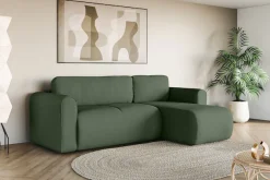OTTO home Ecksofa »Zacharia wahlweise Schlafsofa mit Bettkasten, B/T/H 250/166/86 cm« L-Form mit Wellenunterfederung, Recamiere beidseitig montierbar