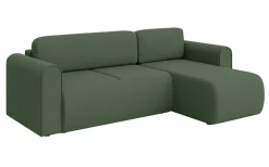 OTTO home Ecksofa »Zacharia wahlweise Schlafsofa mit Bettkasten, B/T/H 250/166/86 cm« L-Form mit Wellenunterfederung, Recamiere beidseitig montierbar
