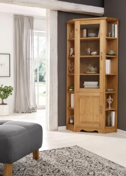 OTTO home Eckvitrine »Trinidad« Höhe 188 cm, FSC® zertifiziertes Massivholz