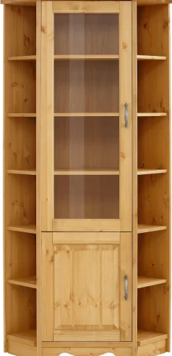 OTTO home Eckvitrine »Trinidad« Höhe 188 cm, FSC® zertifiziertes Massivholz