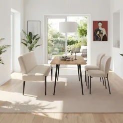 OTTO home Essbank »Frida« Federkern, pflegeleichtem Velours oder Webstoff Bezug, Breite 160 cm