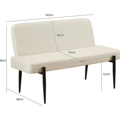 OTTO home Essbank »Frida« Federkern, pflegeleichtem Velours oder Webstoff Bezug, Breite 160 cm