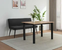 OTTO home Essbank »Ianna« schwarze Metallbeine, pflegeleichtem Webstoff Bezug, Breite 140 cm
