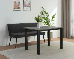 OTTO home Essbank »Ianna« schwarze Metallbeine, pflegeleichtem Webstoff Bezug, Breite 140 cm