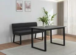 OTTO home Essbank »Ivanna« schwarze Metallbeine, pflegeleichtem Webstoff Bezug, Breite 140 cm