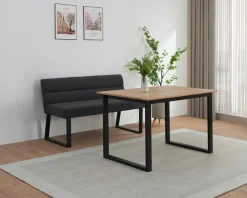 OTTO home Essbank »Ivanna« schwarze Metallbeine, pflegeleichtem Webstoff Bezug, Breite 140 cm