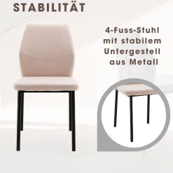 OTTO home Essgruppe »Basel, Tischgruppe mit 4 Stühlen, Esstisch ausziehbar 140 - 180 cm« Set, Otto's DAUERTIEFPREIS, 5 Stk. tlg. BESTSELLER, Sitzgruppe, Tisch, Stühle, ovale Tischplatte, Säulentisch