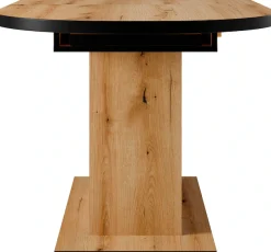 OTTO home Essgruppe »Basel, Tischgruppe mit 4 Stühlen, Esstisch ausziehbar 140 - 180 cm« Set, Otto's DAUERTIEFPREIS, 5 Stk. tlg. BESTSELLER, Sitzgruppe, Tisch, Stühle, ovale Tischplatte, Säulentisch