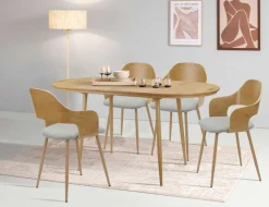 OTTO home Essgruppe »Belleville Tischgruppe Stühle Ausziehtisch« Set, 5 Stk. tlg. Tisch mit Einlegeplatte