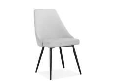 OTTO home Essgruppe »Danny-Malio« Set, Set 100 cm, 5 Stk. tlg. Glastisch 100x100 cm mit 4 Stühlen (Veloursstoff), Gestell aus Metall