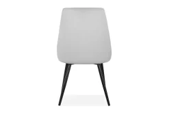 OTTO home Essgruppe »Danny-Malio« Set, Set 100 cm, 5 Stk. tlg. Glastisch 100x100 cm mit 4 Stühlen (Veloursstoff), Gestell aus Metall