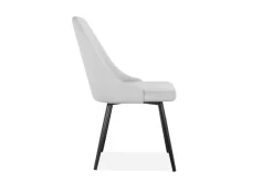 OTTO home Essgruppe »Danny-Malio« Set, Set 100 cm, 5 Stk. tlg. Glastisch 100x100 cm mit 4 Stühlen (Veloursstoff), Gestell aus Metall
