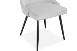 OTTO home Essgruppe »Danny-Malio« Set, Set 100 cm, 5 Stk. tlg. Glastisch 100x100 cm mit 4 Stühlen (Veloursstoff), Gestell aus Metall