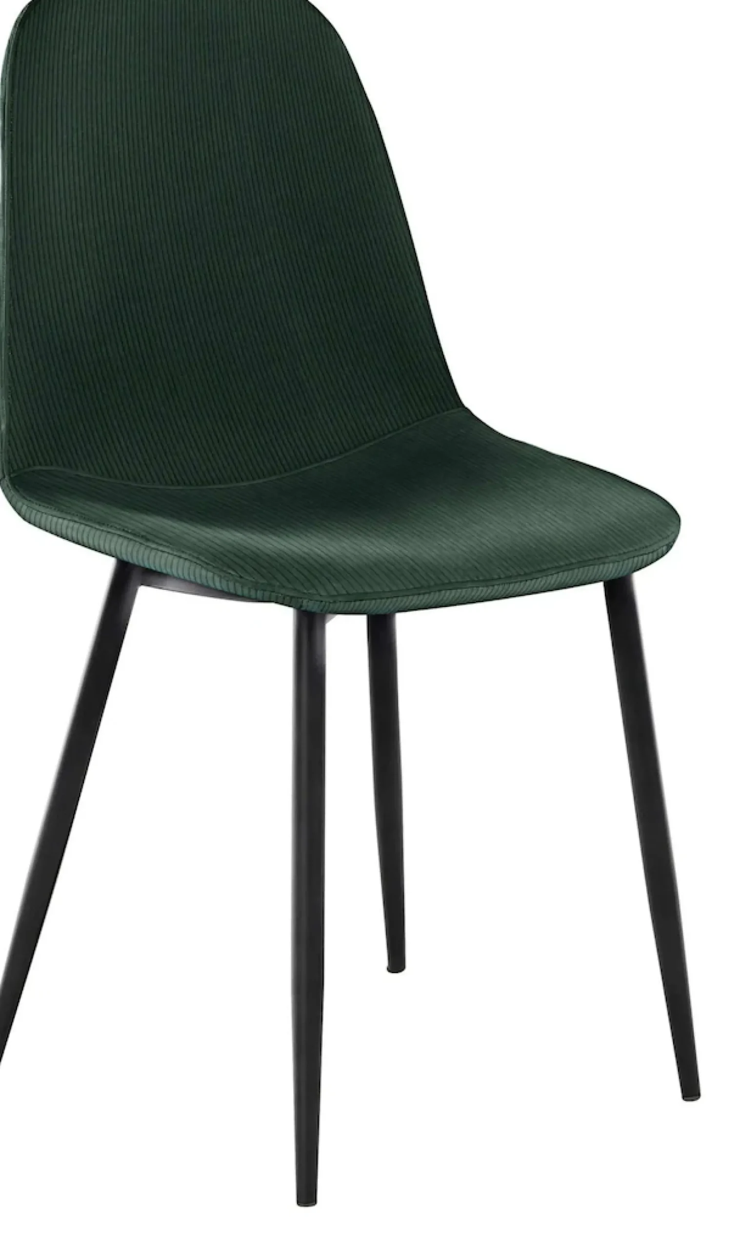 OTTO home Essgruppe »Danny-Miller« Set, Set 100 cm, 5 Stk. tlg. Glastisch 100x100 cm mit 4 Stühlen in Cord, Gestell aus Metall