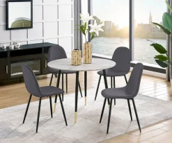 OTTO home Essgruppe »Eadwine,Sitzgruppe Esstisch plus 4 Esszimmerstühle« Esstisch plus 4 Esszimmerstühle,